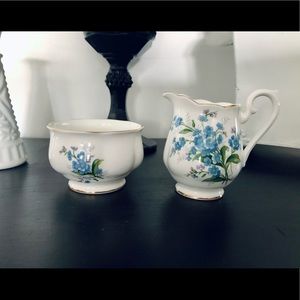Royal Albert cream and sugar set- forget me not